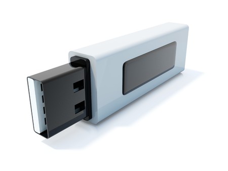 Black USB flash icon isolated on white