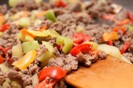 Meat with pepperの写真素材