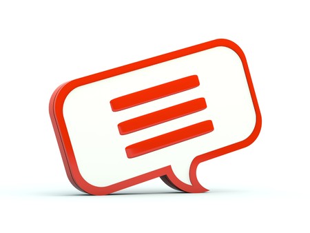 Chat bubble icon. Red seriesの写真素材