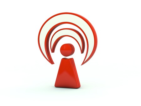 Wi Fi icon. Red seriesの写真素材