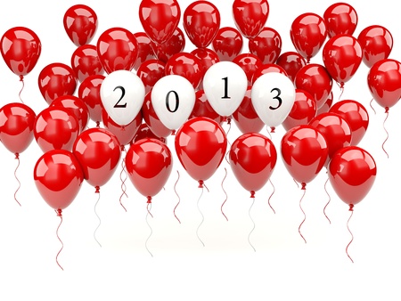 Air balloons with 2013 New Year sign