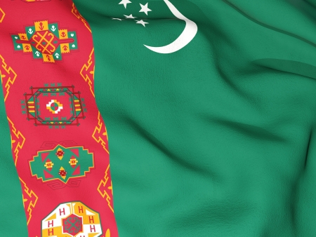 Flag of turkmenistanの写真素材