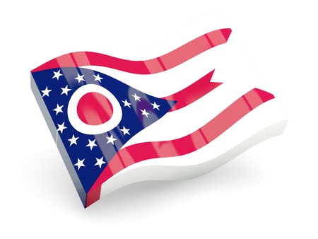 Wavy icon of flag of ohioの写真素材
