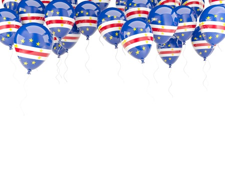 Balloon frame with flag of cape verde isolated on whiteの写真素材