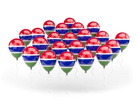 Balloons with flag of gambia isolated on whiteの写真素材