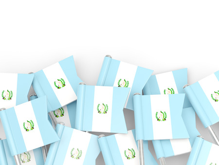 Flag pin of guatemala isolated on whiteの写真素材
