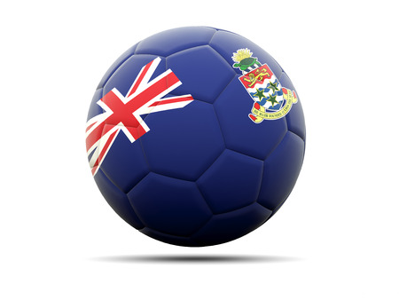 Football with flag of cayman islands. 3D illustrationの写真素材