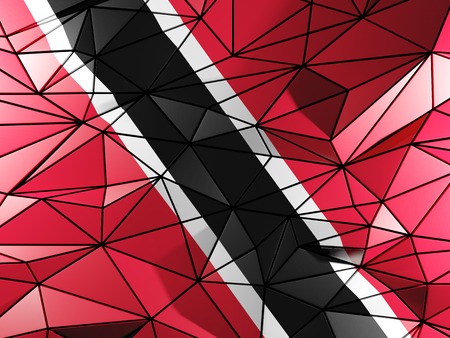 Triangle background with flag of trinidad and tobago