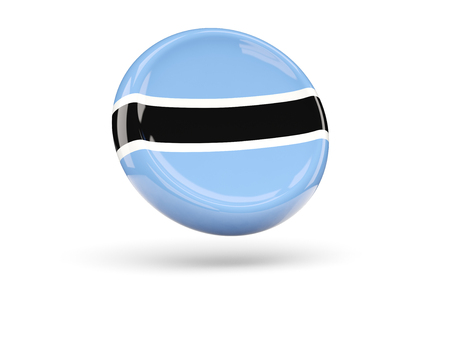 Flag of botswana, round icon. 3D illustrationの写真素材