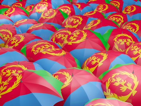 Flag of eritrea on umbrella. 3D illustrationの写真素材