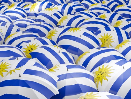 Flag of uruguay on umbrella. 3D illustrationの写真素材