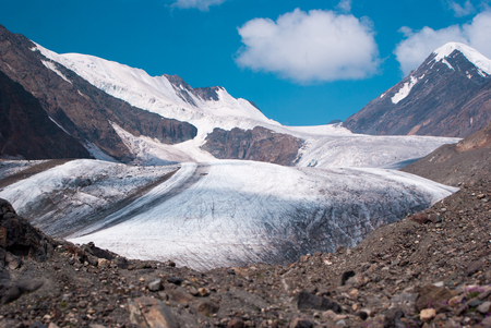 At the foothill of Big Aktru glacier. Altay mountains.の写真素材