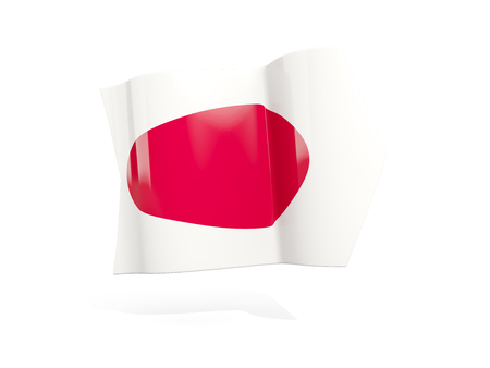 Arrow with flag of japan, isolated on white. 3D illustrationの写真素材