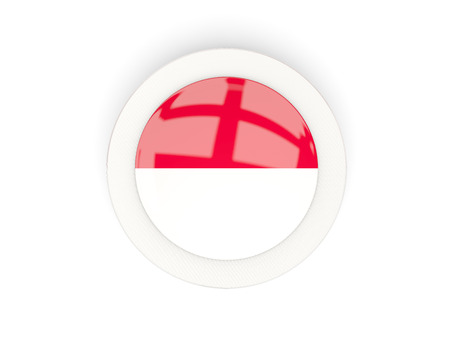 Round flag of monaco with carbon frame. 3D illustrationの写真素材