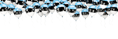 Balloons frame with flag of estonia isolated on white. 3D illustrationの写真素材