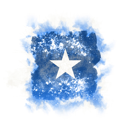 Square grunge flag of somalia. 3D illustrationの写真素材