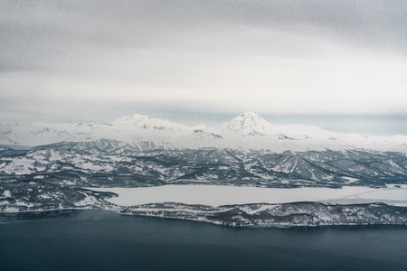 Coast line of the Pacific ocean. Kamchatka Peninsula, Russiaの写真素材
