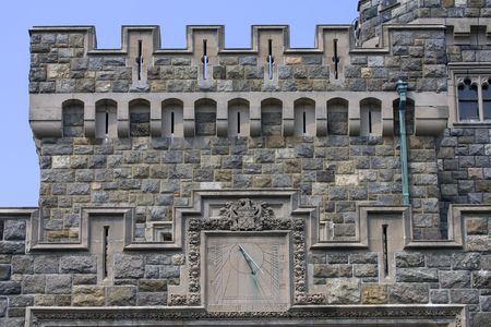 Castle with clockの写真素材