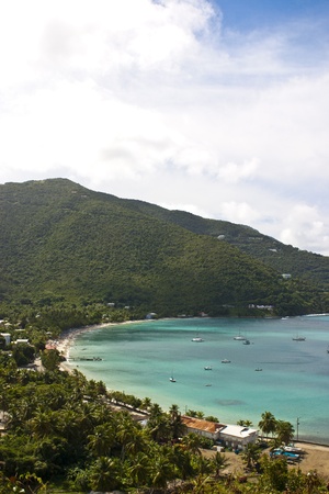 Tropical beach in the Caribbeanの写真素材