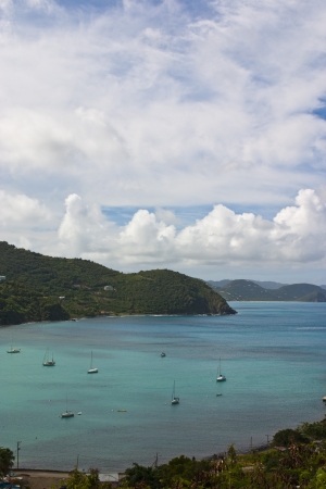 Tropical beach in the Caribbeanの写真素材