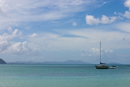 Tropical beach in the Caribbeanの写真素材
