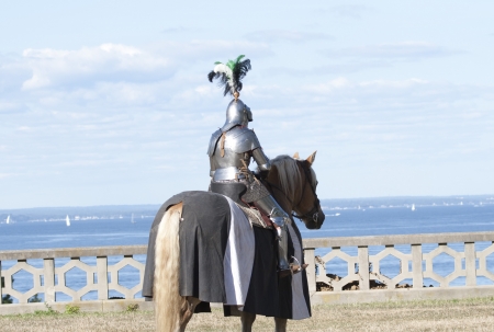 Medieval Knight on Horseの写真素材