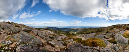 Cadillac Mountain at Acadia National Park in Maine の写真素材