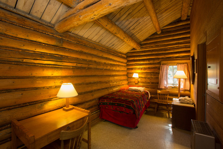 Colter Bay Village  -cabin interiorのeditorial素材