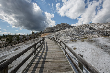Mammoth Hot Springs. Yellowstone National Parkの写真素材