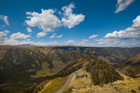 Scenic view along the Beartooth Highway in Montana.の写真素材
