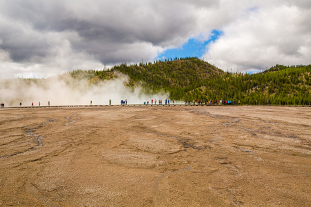 West Thumb Geyser Basin in Yellowstone National Parkのeditorial素材