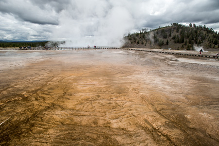 West Thumb Geyser Basin in Yellowstone National Parkのeditorial素材