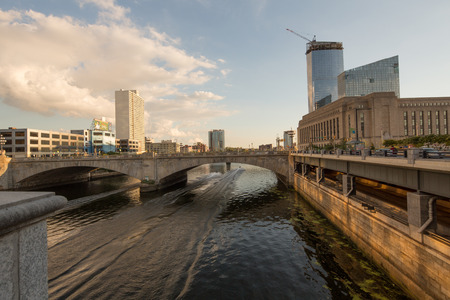 PHILADELPHIA - June7, 2016: Cityscape with street and Downtown Skyline of Philadelphia, Pennsylvania, USAのeditorial素材