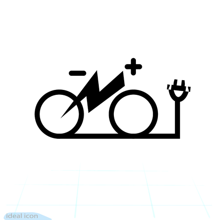 Isolated electric city bike symbol icon.のイラスト素材