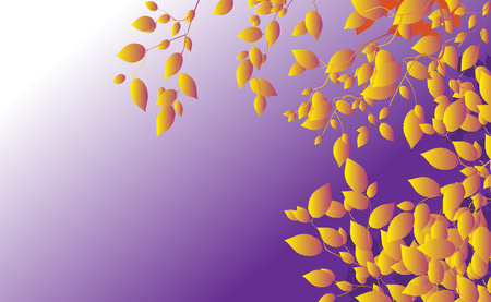 Background evening, vector banners with colorful autumn leaves. Purple illustrations.のイラスト素材