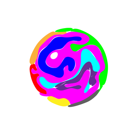 Flat soap bubble, foam or water bubble icon. Flat design of cleaning symbol, vector illustration.のイラスト素材