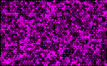 Different pink triangle on a black background. Vector illustration for decoration and design.