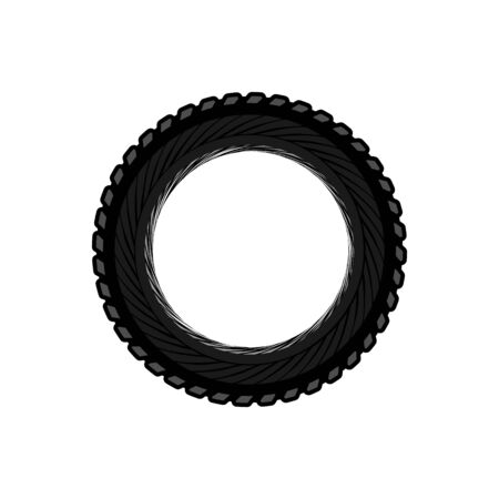 Road tire icon, logo. Vector design illustration template. Transportation minimal symbol for road surface or roadbed.のイラスト素材