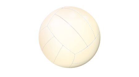 Realistic white volleyball ball isolated on white background. Sports equipment, team game. Leather object for outdoors leisure and activity. Vector illustration Eps10.のイラスト素材