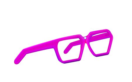 Female summer vector with pink sunglasses. Illustration isolated, eps 10 Hipster hot pink color...