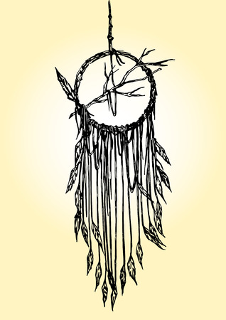 Hand Drawn Vecter of Dream Catcher Illustrationのイラスト素材