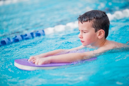 Boy swimming Freestyleの写真素材