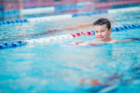 Boy Practice Swimmingの写真素材