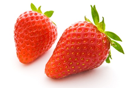strawberries isolated on white backgroundの写真素材