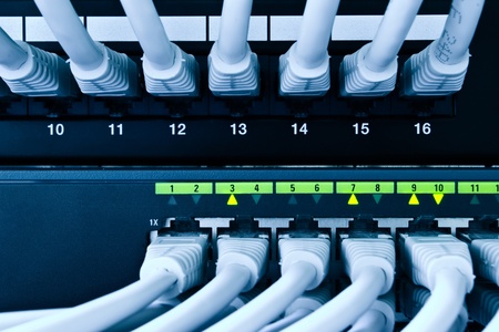 network cables patch panel and switch