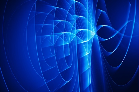 blue lighting wave - computer generated imageの写真素材