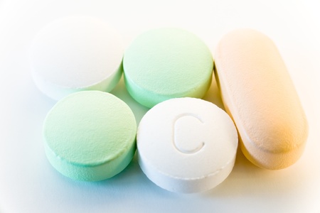 macro shot of different pillsの写真素材