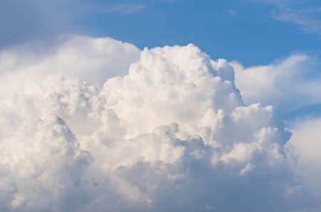 very big cloud on blue skyの写真素材