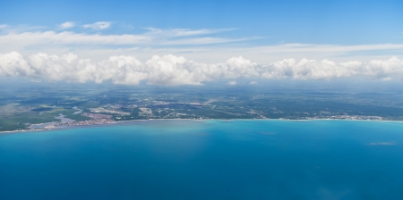 aerial view of Brazil coastlineの写真素材