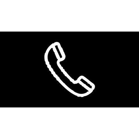 Telephone handset vector icon. Black and white illustration. Pictogram is isolated on a white background. Designed for web and software interfaces.の素材